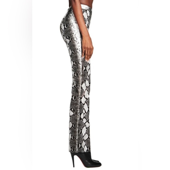 I..AM.GIA faux leather snake print flare pants grey and white - Picture 5 of 11
